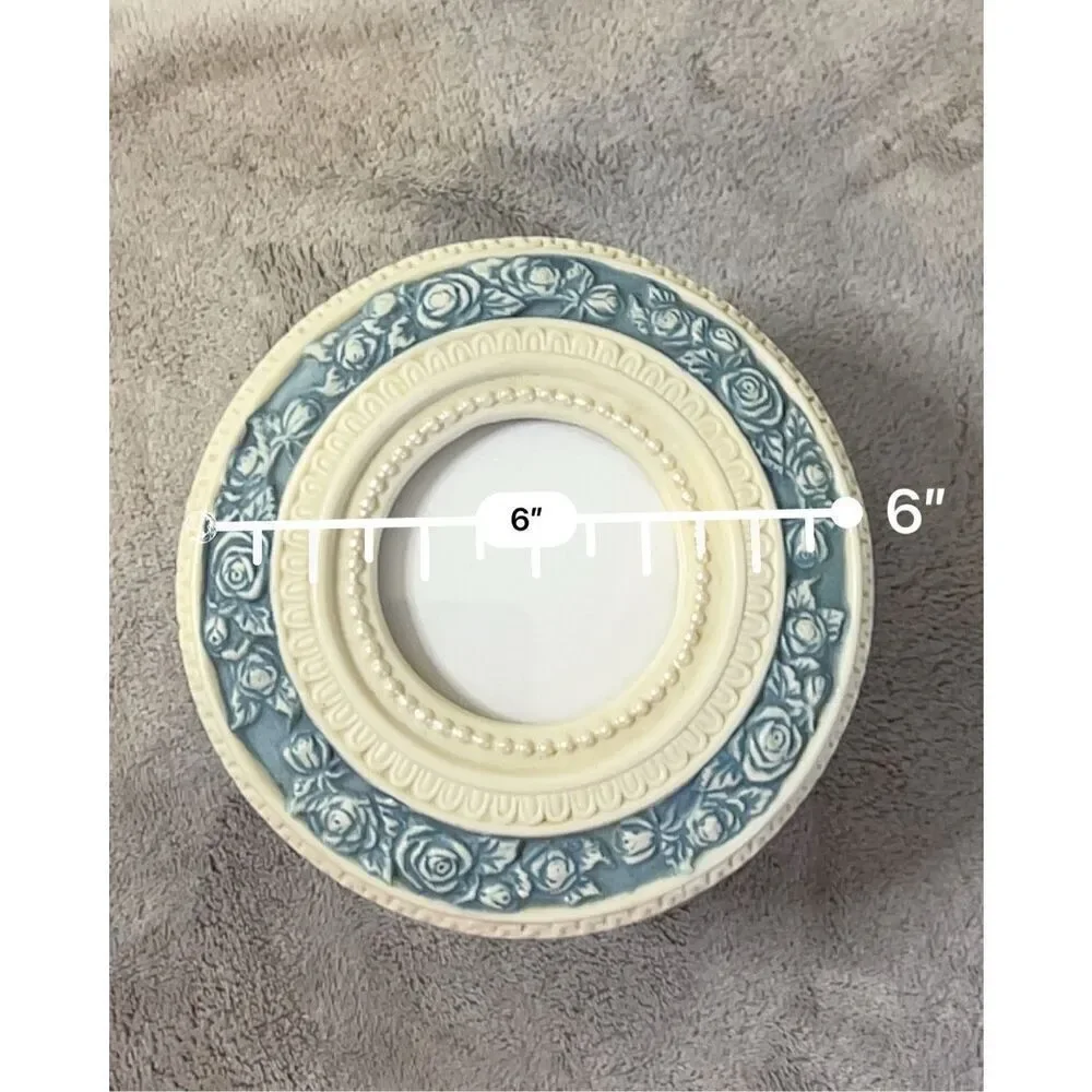 Romantic Shabby Chic PORCELINE Floral Jewelry Box Picture Box